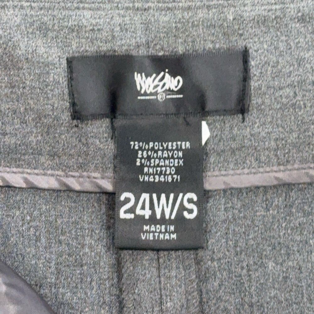 Mossimo Women's 24W Short Dress Pants Gray Career Trousers Stretch Below Waist - Picture 2 of 15